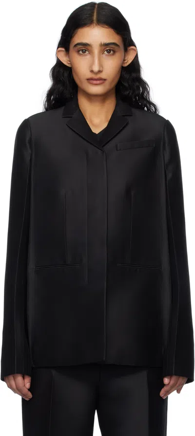 Khaite Black Crittan Blazer In 200 Black