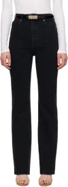 Khaite Black Danielle Jeans In 091 Prescott
