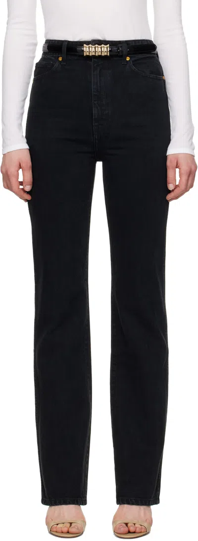 Khaite Black Danielle Jeans In 091 Prescott