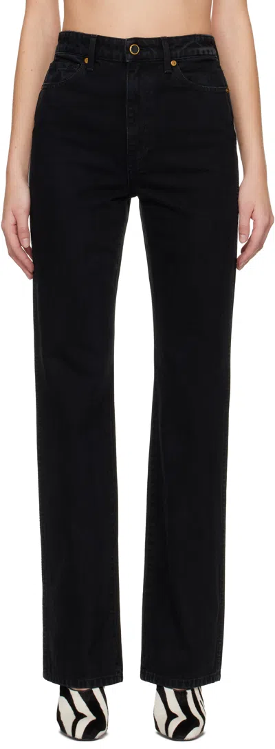 Khaite Danielle Denim Jeans In Animal Print