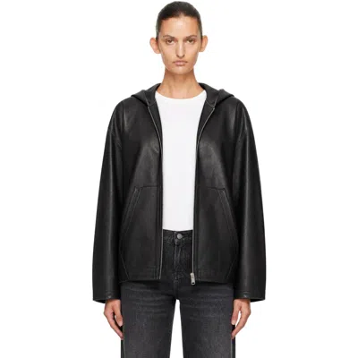 Khaite Black Darlo Leather Jacket