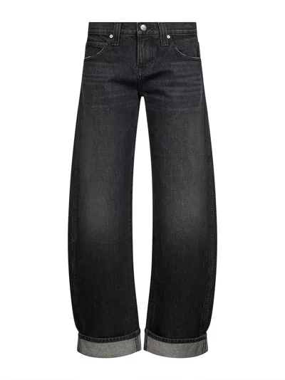 Khaite Black Denim Karo Low-rise Cuffed Jeans