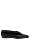 Khaite Asymmetric Cut-out Flat Shoes In Lambskin Leather In Black