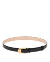 Khaite Dome 25mm Leather Belt In Black