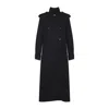 Khaite Donna Oversized Double-breasted Wool Coat In Black
