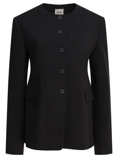 KHAITE KHAITE BLACK ELASTANE JACKET