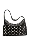 Khaite Elena Small Studded Leather Shoulder Bag In Black