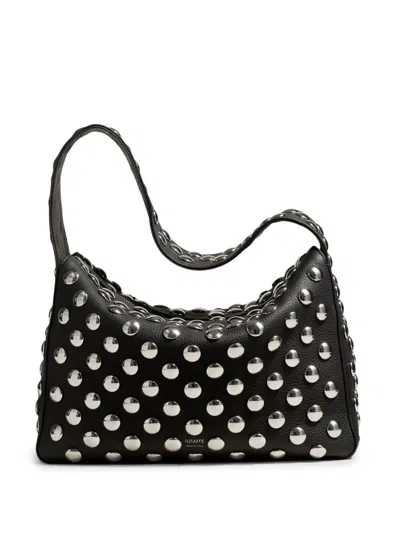 Khaite Black Elena Studded Leather Shoulder Bag