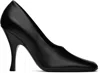 Khaite Eva Peep-toe Leather Pumps In 200 Black