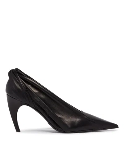 Khaite Black Eve Leather Pumps In Black Nero   #000000