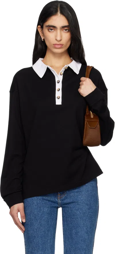 Khaite Black Faithful Polo