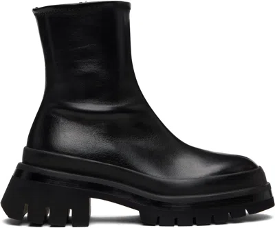KHAITE BLACK FALLON BOOTS