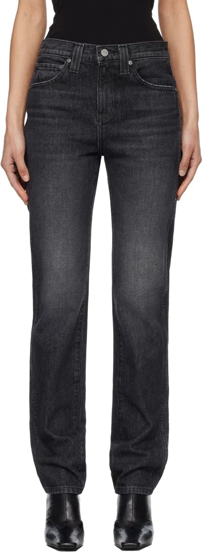 Khaite Farley Mid-rise Slim Jeans In Black