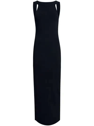 Khaite Black Halterneck Maxi Dress