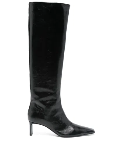 Khaite Black High-knee Boots