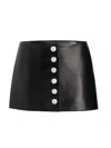 Khaite Jaxon Button-front Crepe Mini Skirt In Black