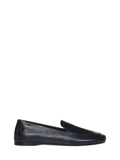 Khaite Black Lambskin Leather Loafers