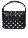 Khaite Elena Small Studded Textured-leather Shoulder Bag In Black