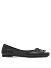 Khaite Black Lamb Leather Charlotte Ballerina In Black
