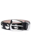 Khaite Black Benny Leather Belt In Black