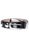 Khaite Black Benny Leather Belt In Black