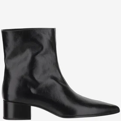 Khaite Black Leather Boots