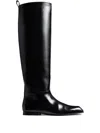 Khaite Colt Knee-high Riding Boots With Glossy Finish In Multi