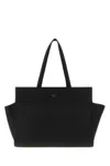Khaite Black Leather Crosby Handbag In Black