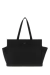 Khaite Black Leather Crosby Handbag In Black