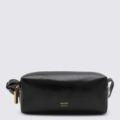 Khaite Black Leather Crossbody Bag