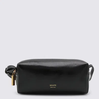 Khaite Black Leather Crossbody Bag