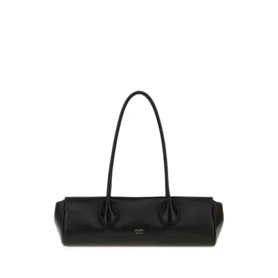 Khaite Black Leather Donna Shoulder Bag Borse A Mano