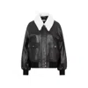 Khaite Shellar Single-breasted Leather Jacket In Black