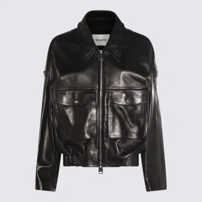 Khaite Black Leather Jacket