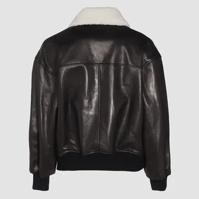 Khaite Black Leather Jacket
