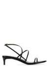 Khaite Loop Kitten Heel Sandal Red Wine In Black