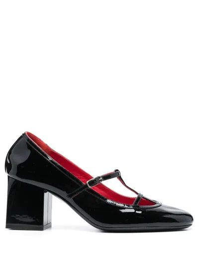 Khaite Black Leather Pumps