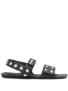 Khaite Boden Silver Studded Leather Sandals