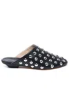 Khaite The Otto Stud-embellished Leather Mules In Black