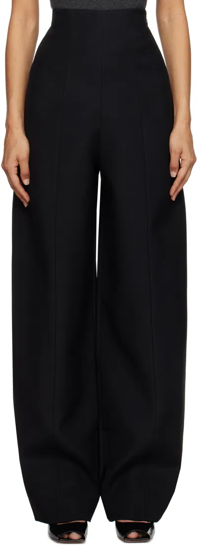 Khaite Black Lennerd Trousers In 200 Black