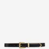 Khaite Buckle Leather Belt In Black