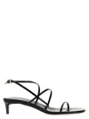 Khaite Loop Kitten Heel Sandal Red Wine In Black