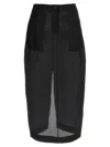 Khaite Lucian Maxi Silk Skirt In Black