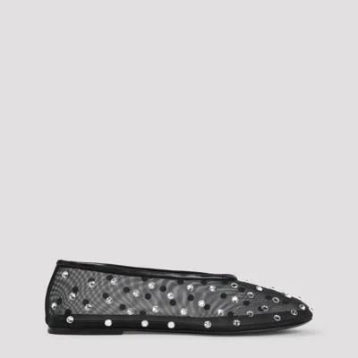 KHAITE BLACK MARCY MESH BALLET FLATS