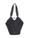 Khaite Mini Tote Handbag With Luxurious Calfskin In Black