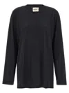 Khaite Round Collar And Long-sleeved T-shirt In Black