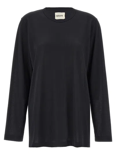 KHAITE BLACK MORTON T-SHIRT