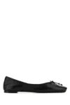 Khaite Black Nappa Leather Charlotte Ballerinas In Black
