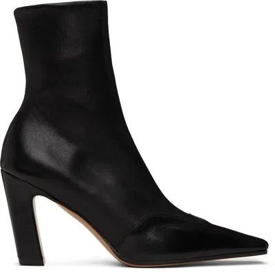 Khaite Black Nevada Stretch High Boots In 200 Black