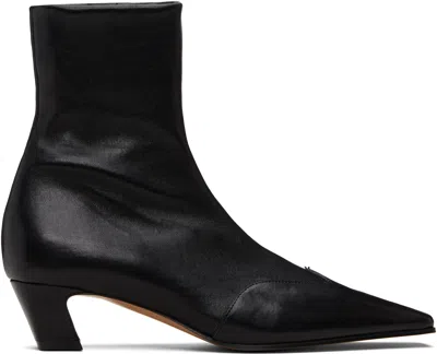 Khaite Nevada Ankle Stretch Boot 40 In Black